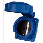 Розетка вбудована (силовий роз'єм) EEH-16S  IP67 (16A, 250V, Schuko)